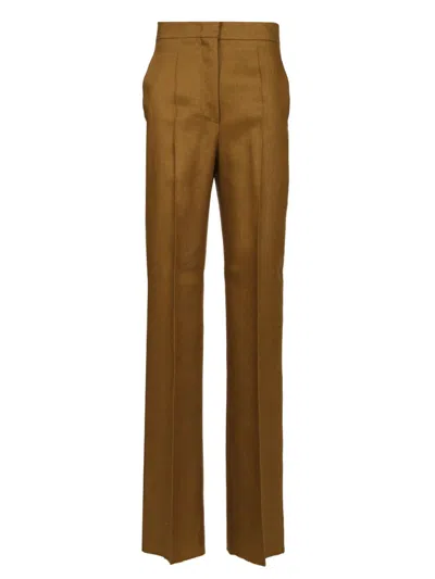 Max Mara Linen Trousers Green
