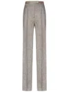 Max Mara Linen Trousers With Tailored Straight Leg Silhouette In Brown
