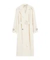 Max Mara Linen Twill Trench Coat In Beige