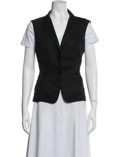 Pre-owned Max Mara Linen Vest In Black
