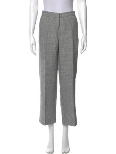 Pre-owned Max Mara Linen Wide Leg Pants In Black