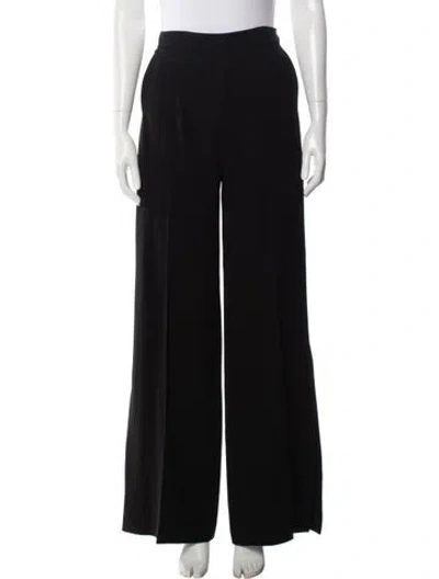 Pre-owned Max Mara Linen Wide Leg Pants In Blue