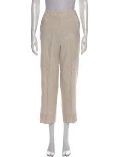 Pre-owned Max Mara Linen Wide Leg Pants In Brown