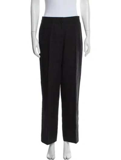 Pre-owned Max Mara Linen Wide Leg Pants In Gray