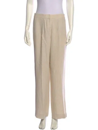 Pre-owned Max Mara Linen Wide Leg Pants In Neutral