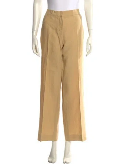 Pre-owned Max Mara Linen Wide Leg Pants In Neutral