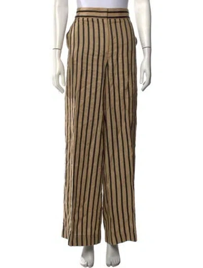 Pre-owned Max Mara Linen Wide Leg Pants In Neutral