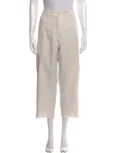 Pre-owned Max Mara Linen Wide Leg Pants In Neutrals