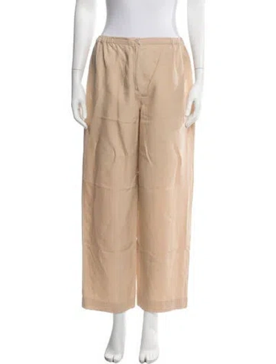 Pre-owned Max Mara Linen Wide Leg Pants In Neutrals