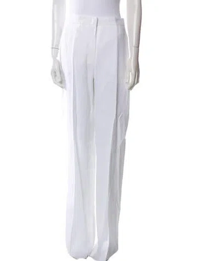 Pre-owned Max Mara Linen Wide Leg Pants W/ Tags In White