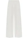 Max Mara Wide-leg White Linen Trousers With High Waist
