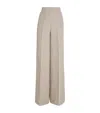 Max Mara Rauche High-rise Linen Wide-leg Pants In Beige