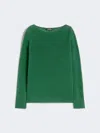 Max Mara Linen Yarn Basic Sweater In Green