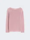 Max Mara Linen Yarn Basic Sweater In Pink