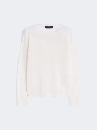 Max Mara Linen Yarn Jumper In Neutral