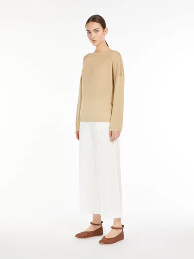 Max Mara Linen Yarn Sweater In Colonial