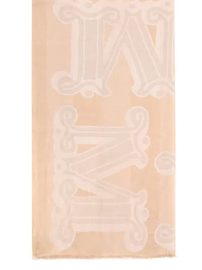 Max Mara Linen-blend Stole In Beige