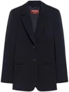 Max Mara Tailored Jacket Linz Notched Lapels Buttons In Blue