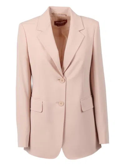 Max Mara Linz Button Jacket In Pink