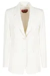 Max Mara Studio White Triacetate Blend Furetto Blazer In White