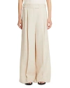 Max Mara Rauche High-rise Linen Wide-leg Pants In Beige