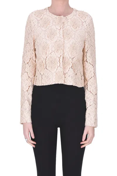 Max Mara Lirica Cropped Jacket In Pale Pink