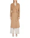 Max Mara Livia Wool Belted Coat In Neutral