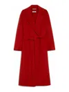 Max Mara Studio Coat Woman Red In Rojo