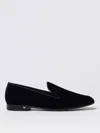 Max Mara Logo-plaque Velvet Loafers In Black