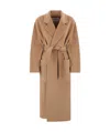 Max Mara Tan Locri Coat In Brown