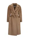 Max Mara Brown Locri Coat In Cammello