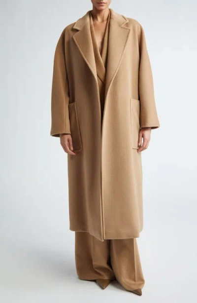 Max Mara Locri Wool & Cashmere Belted Coat In Camel