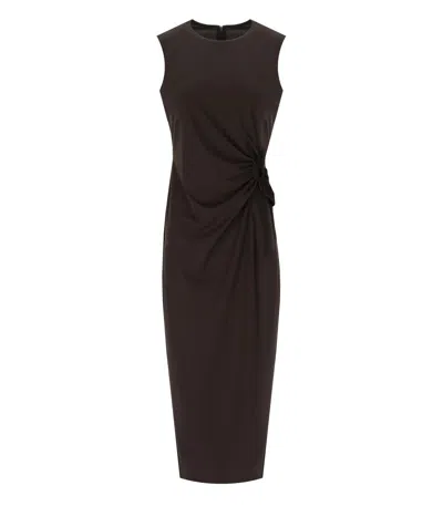 Max Mara Locusta Brown Dress In Black