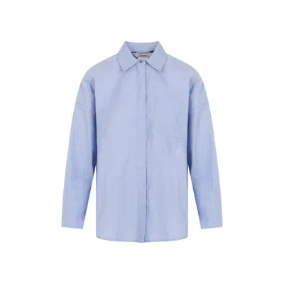 Max Mara Lodola Light Blue Cotton Shirt