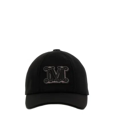 Max Mara Logo Baseball Cap In Black