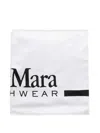 Max Mara Logo Beach Towel In White