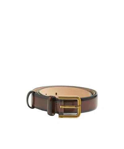 Max Mara Logo Belt In Brown