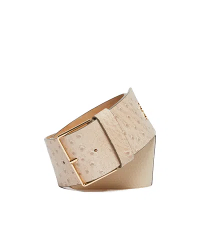 Max Mara Logo Belt In Nude | ModeSens