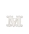 Max Mara Logo Brooch In White