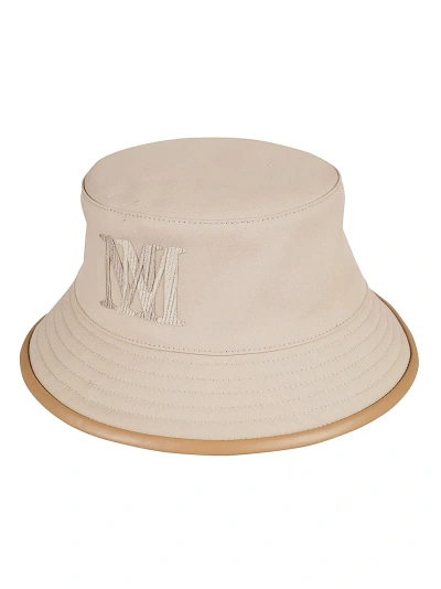 Max Mara Logo Bucket Hat In Beige