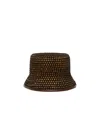 Max Mara Woven Bucket Hat In Black