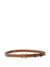 Max Mara Logo Buckle Belt In Brown