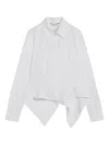Max Mara Logo-button Long-sleeve Shirt In White