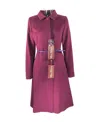 Max Mara Logo Cashmere Coat In Red
