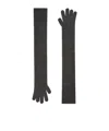 Max Mara Timor Long Gloves Five Finger Design In Black