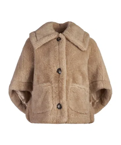 Max Mara Logo Casual Jacket In Nude