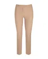 Max Mara Fatina Cotton And Viscose Trousers In Brown