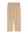 Max Mara Pleated Wool Casual Pants In Nude