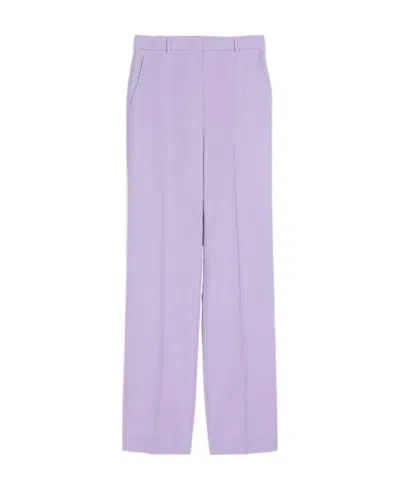Max Mara Logo Casual Pants In Purple
