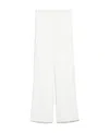 Max Mara Wide-leg White Linen Trousers With High Waist In White